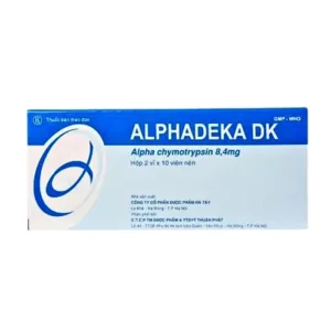 Chymodk 8.4mg (2 vỉ x 10 viên) - Điều trị phù nề sau chấn thương, phẫu thuật, bỏng