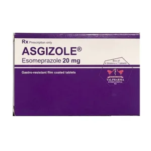 Asgizole 20mg Esomeprazol - Điều trị loét dạ dày - tá tràng lành tính, hội chứng Zollinger - Ellison