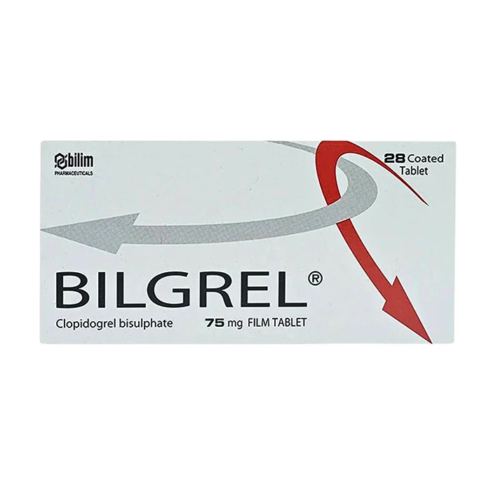 Bilgrel 75mg (2 vỉ x 14 viên) - Điều trị nhồi máu cơ tim, đột quỵ, bệnh động mạch ngoại biên