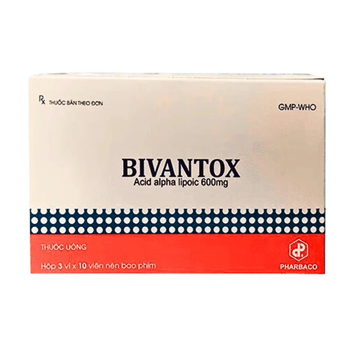 Bivantox 600mg (3 vỉ x 10 viên) - Điều trị rối loạn cảm giác, đau dây thần kinh