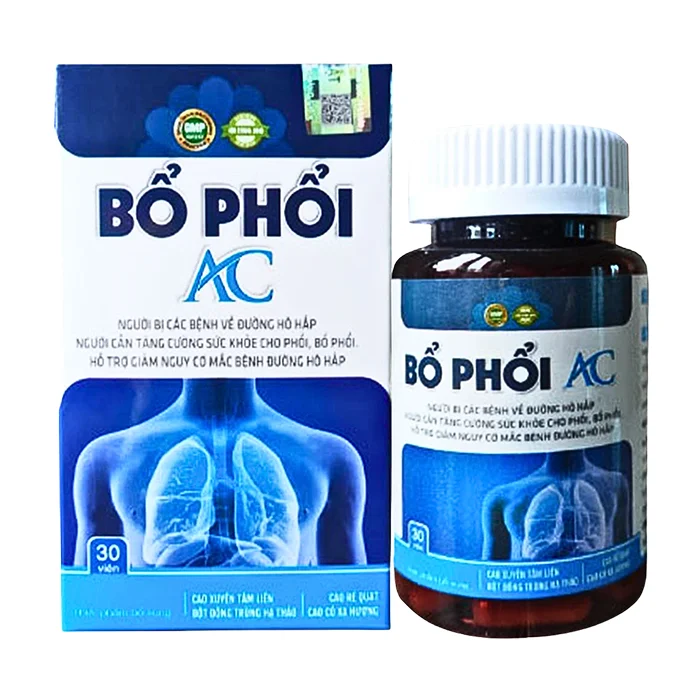 Bổ Phổi AC Á Châu (30 viên) - Hỗ trợ điều trị viêm phổi, viêm phế quản, ho, tổn thương phổi