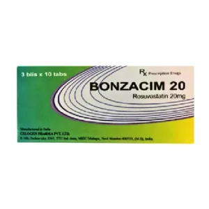 Bonzacim 20 (3 vỉ x 10 viên) - Giảm cholesterol toàn phần
