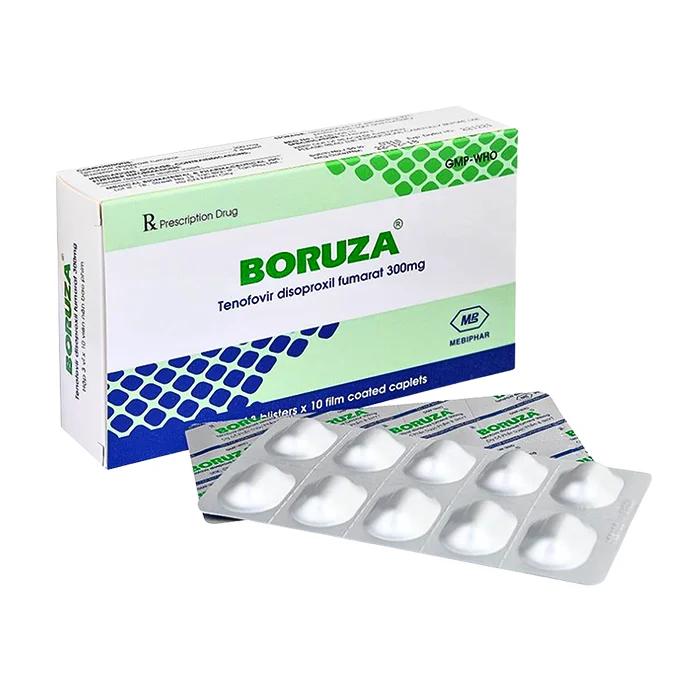 Boruza Tenofovir 300mg (3 vi x 10 viên) - Điều trị viêm gan virus, hiv