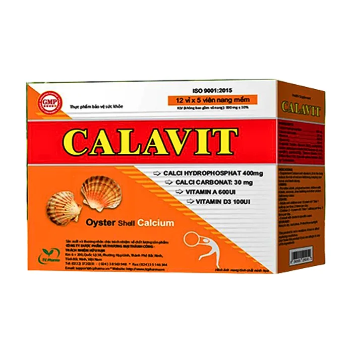 Calavit (12 vỉ x 5 viên) – Bổ sung Calci, Vitamin D3, Vitamin A cho xương chắc khỏe