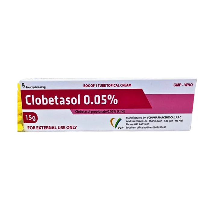 Clobetasol 0.05% 15g - Kem bôi da trị viêm ngứa