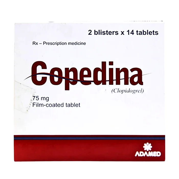 Copedina Adamed (2 vỉ x 14 viên) - Dự phòng nhồi máu cơ tim, bệnh mạch ngoại vi