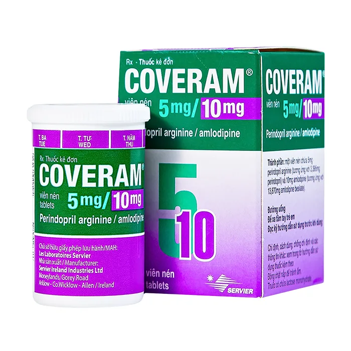 Coveram 5mg/10mg Servier (30 viên)