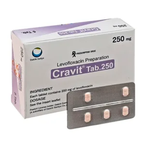 Cravit Tab 250 (1 vỉ x 5 viên) - Trị nhiễm khuẩn