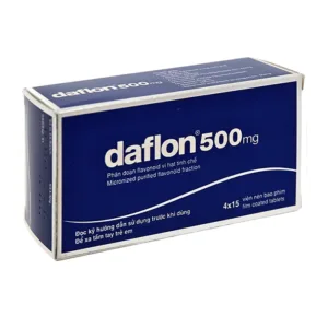 Daflon 500mg (60 viên) - Điều trị chứng suy giảm tĩnh mạch bạch huyết và trĩ cấp