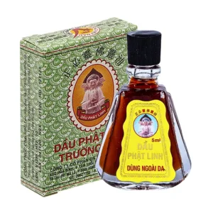 Dầu Phật Linh Trường Sơn (12 chai x 5ml) - Điều trị cảm, ho, sổ mũi, nhức đầu, say nắng