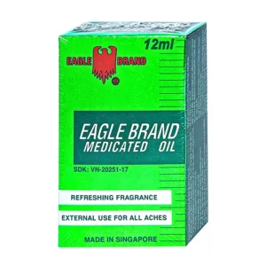 Dầu gió xanh Con Ó Eagle Brand Medicated Oil (12 chai x 12ml) - Giảm nhức đầu, cảm cúm, đau lưng, viêm khớp