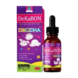 Vitamin D3K2 Dekabon 15ml - Bổ sung DHA, Vitamin, hấp thụ canxi tốt đa cho bé