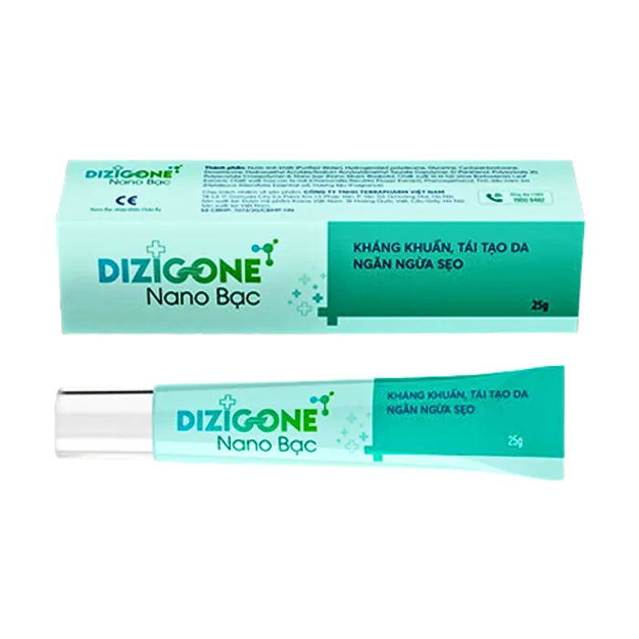 Dizigone Nano Bạc (25g) - Hỗ trợ kháng khuẩn, tái tạo da và ngăn ngừa sẹo