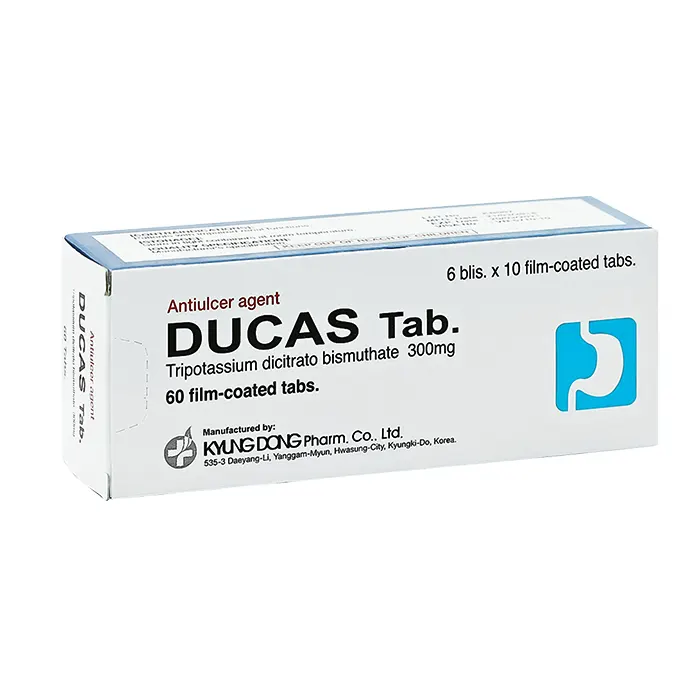 Ducas Tab 300mg (Hộp 6 vỉ x 10 viên) - Trị viêm loét dạ dày, tá tràng