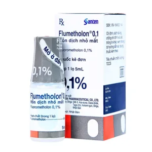 Flumetholon 0.1% Santen (5ml) - Hỗn dịch nhỏ mắt điều trị các bệnh viêm phía ngoài mắt