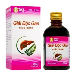 Giải độc gan Xuân Quang (chai 250ml) - Rối loạn chức năng gan. Phong ngứa, mụn nhọt.