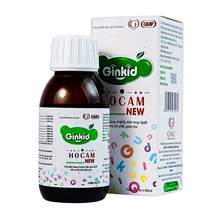 Siro Ginkid Ho Cam NEW (80ml) - Bổ sung vitamin và khoáng chất, tăng cường sức đề kháng