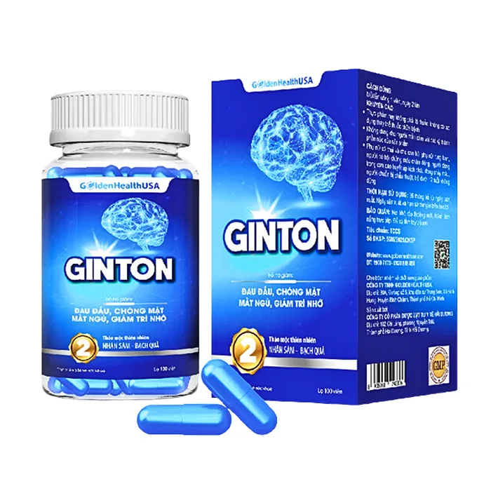Ginton (100 viên) - Viên uống giảm đau đầu chóng mặt