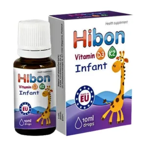 Vitamin D3 + K2 Hibon (10ml) - Hỗ trợ hấp thụ canxi cho bé