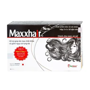 Maxxhair New (3 vỉ x 10 viên) - Hỗ trợ tóc mọc chắc khỏe và giảm nguy cơ rụng tóc