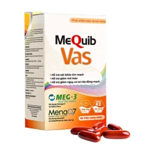 Mequib Vas (60 viên) - Ngăn ngừa láo hóa tim mạch, ngừa xơ vữa động mạch