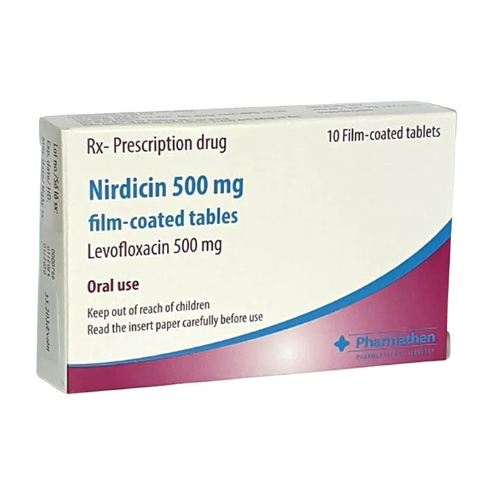Nirdicin 500mg (1 vỉ x 10 viên) - Điều trị viêm xoang, viêm phổi, viêm phế quản