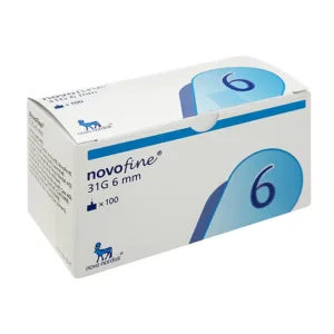 Novofine 31G (0,25 x 6mm) hộp 100 cái - Bút tiêm trị tiểu đường