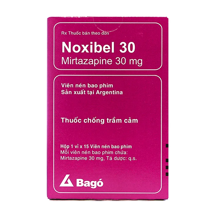 Noxibel 30 Bagó (1 vỉ x 15 viên) - Điều trị trầm cảm