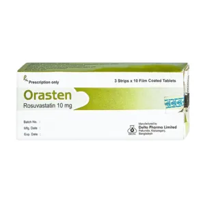 Orasten 10mg (3 vỉ x 10 viên) - Giảm cholesterone toàn phần