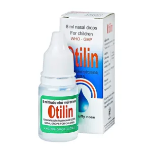 Otilin 0.05% Pharbaco (8ml) - Thuốc nhỏ mũi trẻ em giảm ngạt mũi, sung huyết trong viêm mũi cấp