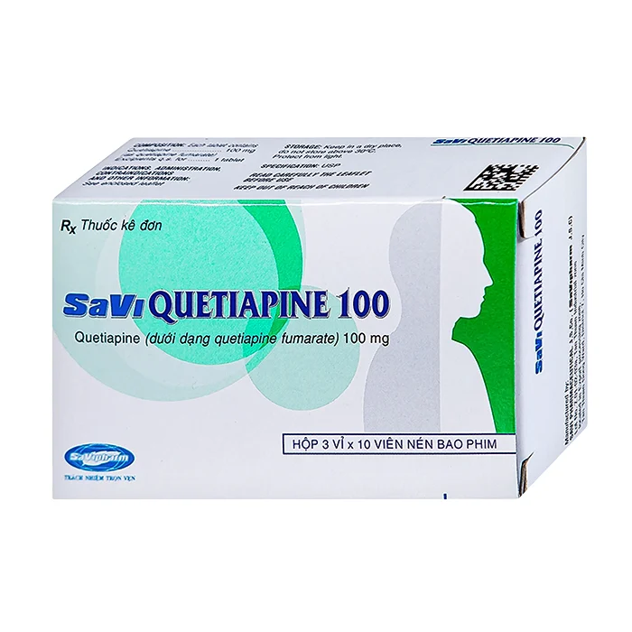 Quetiapine 100 (3 vỉ x 10 viên) - Điều trị tâm thần phân liệt