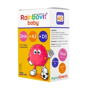 Rainbovit Baby DHA + K2 + D3 ( Chai 20ml) hỗ trợ tốt cho não bộ, thị lực, xương ở trẻ em