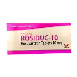 Rosiduc 10mg (3 vỉ x 10 viên) - Điều trị tình trạng tăng cholesterol trong máu nguyên phát