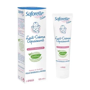Saforelle Bébé Soothing Creamy Lotion (125ml) - Kem làm mềm dịu da giúp làn da nhạy cảm và dễ bị kích ứng của bé