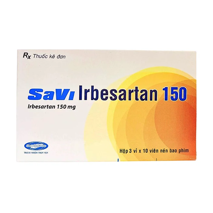 Irbesartan 150 (3 vỉ x 10 viên) - Điều trị tăng huyết áp động mạch vô căn