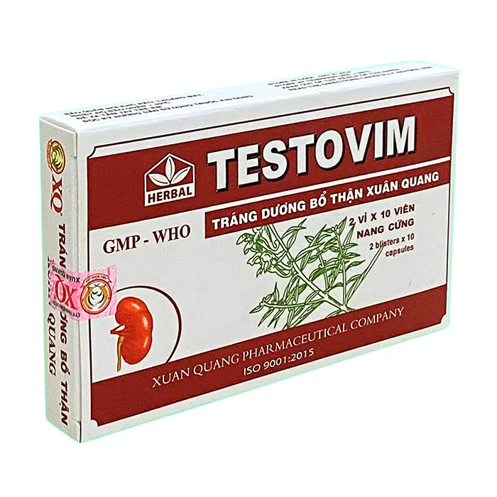 Testovim Xuân Quang ( Hộp 2 vỉ x 10 viên) - Tráng Dương Bổ Thận
