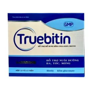 Truebitin (12 vỉ x 5 viên) – Thực phẩm bổ sung kẽm, collagen, biotin
