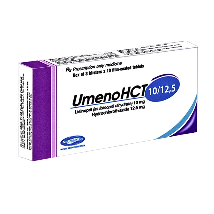 UmenoHCT 10/12,5 ( Lisinopril) - Điều trị tăng huyết áp nhẹ