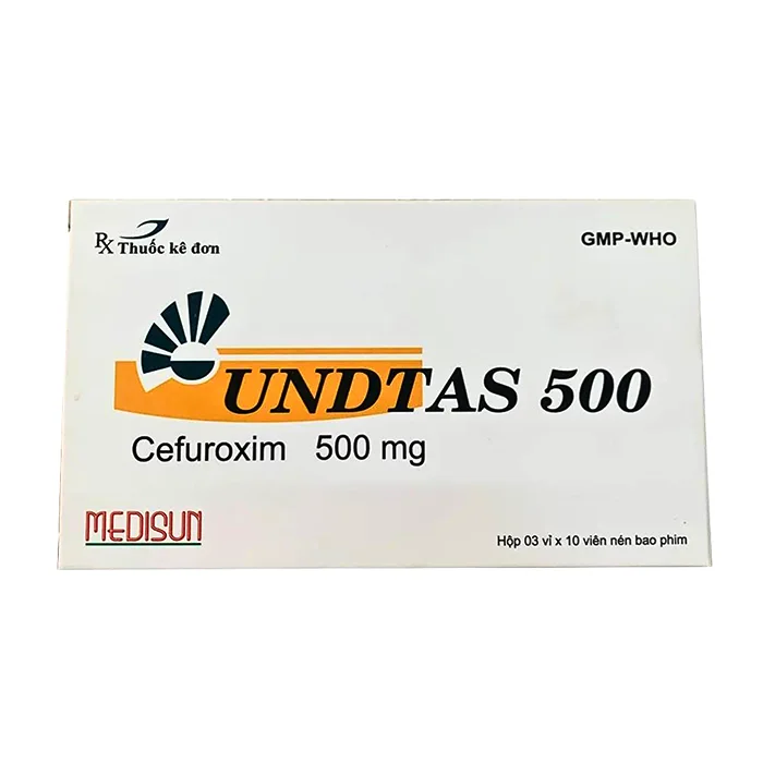 Undtas 500 (10 vỉ x 10 viên) - Thuốc điều trị viêm nhiễm khuẩn