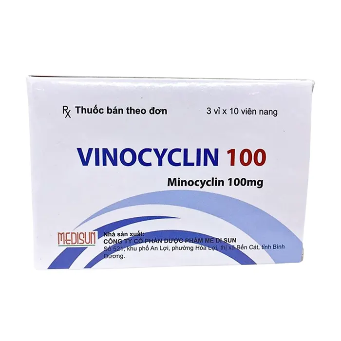 Vinocyclin 100mg (Minocyclin) - Thuốc điều trị nhiễm trùng