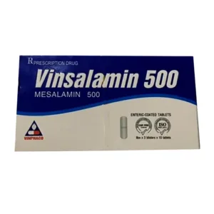 Vinsalamin 500 (3 vỉ x 10 viên) - Điều trị viêm loét đại trực tràng chảy máu, bệnh Crohn
