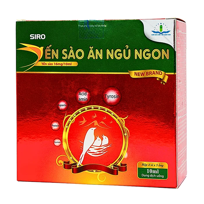 Siro Yến Sào Ăn Ngủ Ngon (4 vỉ x 5 ống x 10ml) - Bồi bổ cơ thể, dưỡng tâm, an thần