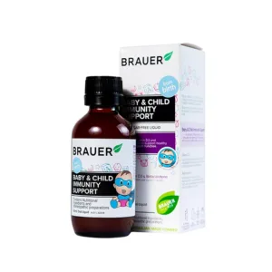 Siro Brauer Baby & Child Immunity Support (100ml) - Hỗ trợ bổ sung betacaroten và vitamin D3 cho trẻ