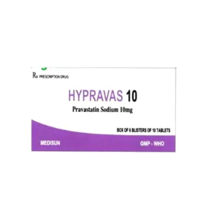 Hypravas 10 (6 vỉ x 10 viên) - Điều trị tăng cholesterol máu, xơ vữa động mạch