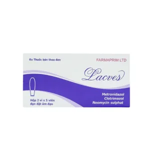 Viên đặt âm đạo Lacves (2 vỉ x 5 viên) - Điều trị viêm âm đạo