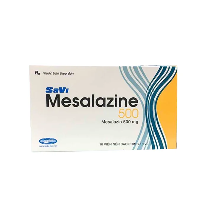 Mesalazine 500mg (10 vỉ x 10 viên) - Điều trị viêm loét đại tràng
