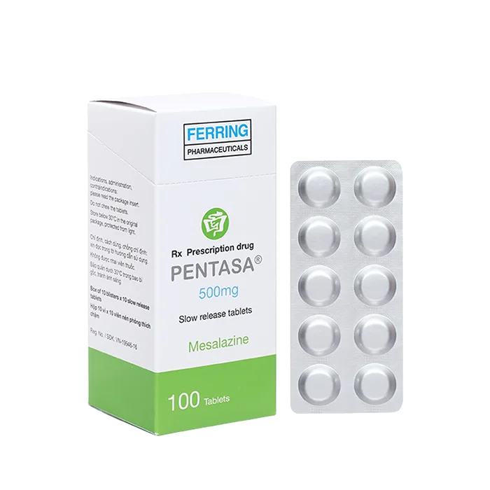 Pentasa 500mg (10 vỉ x 10 viên)