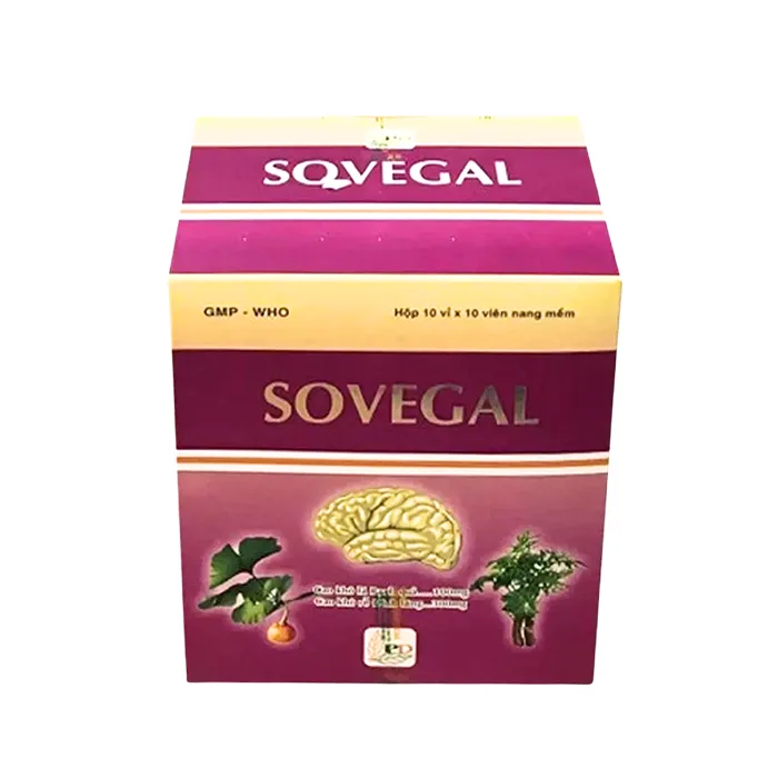 Sovegal (10 vỉ x 10 viên) - Điều trị suy tuần hoàn não, suy giảm trí nhớ
