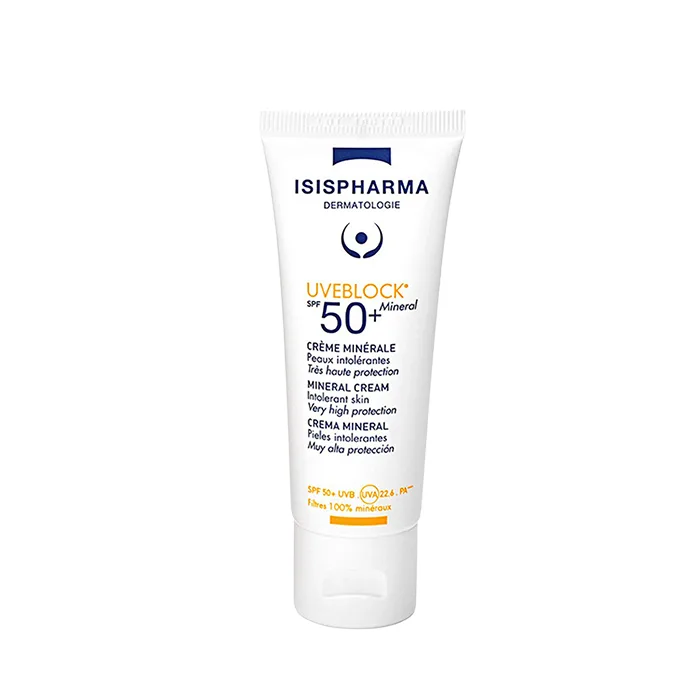 Uveblock SPF 50 Mineral 40ml - Kem chống nắng dành cho da thường (màu trắng)