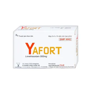Yafort 500mg Cophavina (3 vỉ x 10 viên) - Điều trị động kinh cục bộ